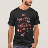 T-shirt Joli dans le design Heureuse Sainte-Valentin rose (Devant)