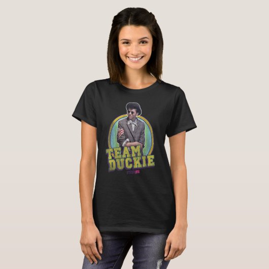 T-shirt Joli Dans L'Équipe Rose Duckie (Devant entier)