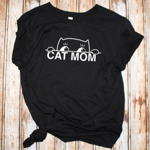 T-shirt Joli design simple femmes noir amoureux des chats 