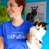 T-shirt Joli design simple femmes noir amoureux des chats 