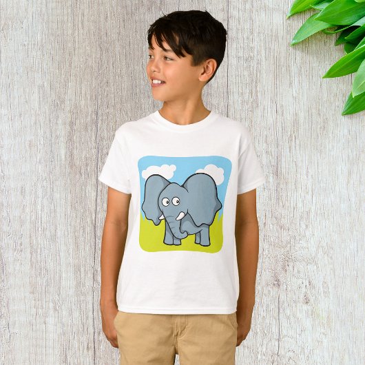 T-shirt Joli dessin éléphant amusant animal de la jungle