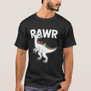 T-shirt Joli Dino Rawr Dinosaure Rugissant Drôle Enfant Di