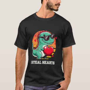 T-shirt Joli dinosaure avec la Saint-Valentin du cœur en a
