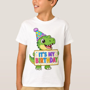 T-shirt Joli Dinosaure C'est Mon Anniversaire Enfant T-Shi