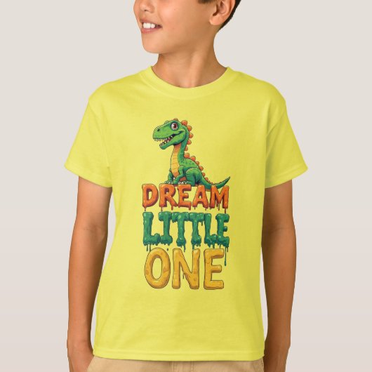 T-shirt Joli Dinosaure Vert (Devant)