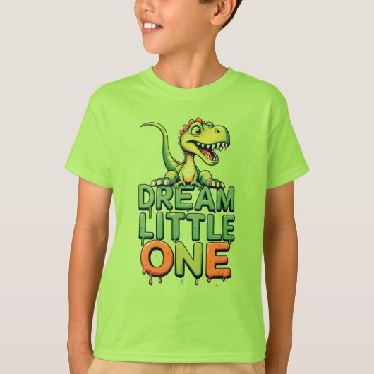 T-shirt Joli Dinosaure Vert (Devant)