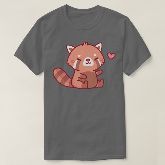 T-shirt Joli Doodle de panda rouge (Design devant)