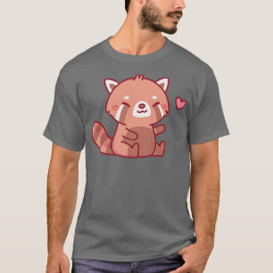 T-shirt Joli Doodle de panda rouge
