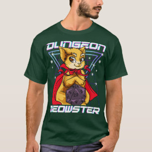 T-shirt Joli Drôle Dungeon Meowster Tabletop Gamer