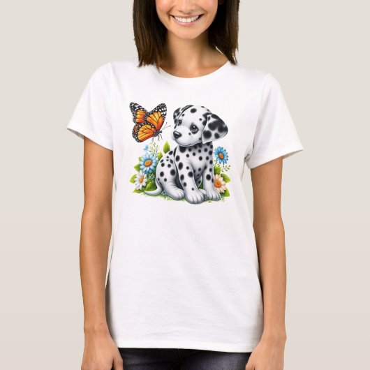 T-shirt Joli(e) ami(e) dalmate/papillon (Devant)