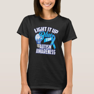 T-shirt Joli éclairage en bleu pour la sensibilisation à l