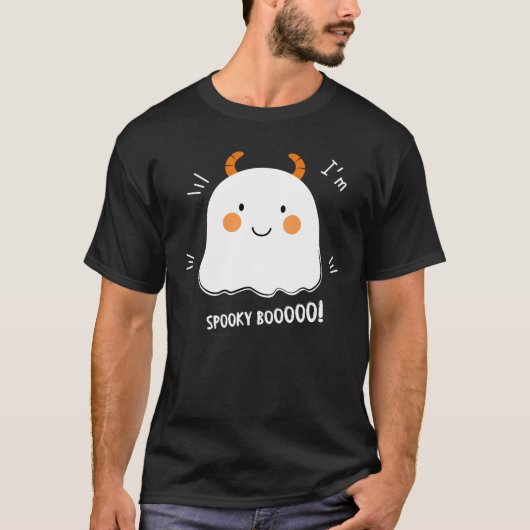 T-shirt Joli Éffrayant Boo Demon Ghost (Devant)