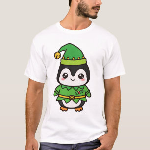 T-shirt Joli Elfe Pingouin de Noël