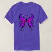 T-shirt Joli En Papillon Violet Coton Confortable T-Sh (Design devant)