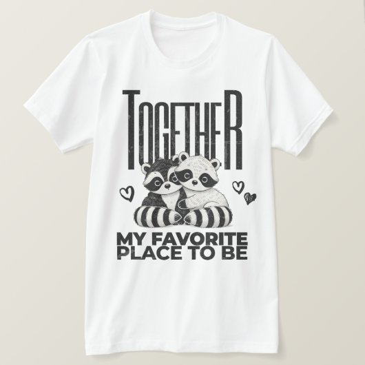 T-shirt Joli Endroit Favori Pour Être Valentines Chemise (Design devant)