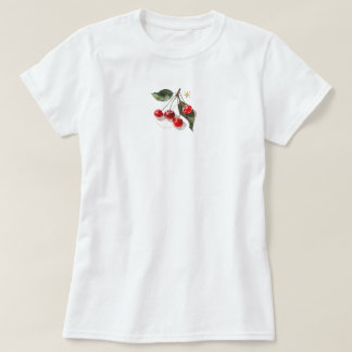 T-shirt Joli esthétique minimaliste cerise fraîche