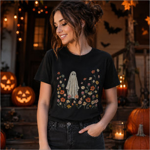 T-shirt Joli Fantôme dans un Jardin de Fleurs Sauvages Hal