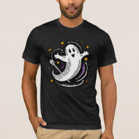 Joli Fantôme Dansant Balai Magique Étoiles Hallowe