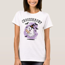 Joli fantôme de croissant d'Halloween hantant