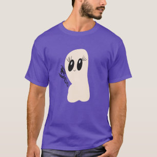 T-shirt Joli Fantôme de Goule Violet