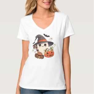 T-shirt Joli fantôme d'Halloween de style Kawaii