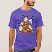 T-shirt Joli Fantômes D'Halloween En Coquette Bows Et Citr (Devant)