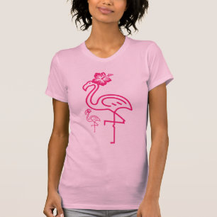T-shirt Joli Flamant rose pour filles d'été