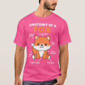 T-shirt Joli Fox Explication Anatomie D'Un Renard (Devant)