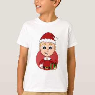 T-shirt Joli garçon de Noël aux cheveux blonds