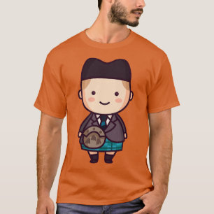 T-shirt Joli garçon écossais avec Kilt