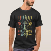 T-shirt Joli garçon juif Cool Chanukah Drôle Hanukkah laid (Devant)