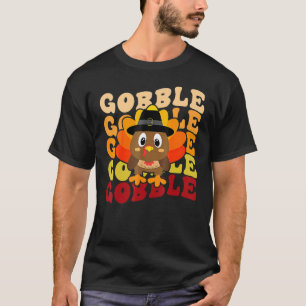 T-shirt Joli Gobble Gobble Turquie Pèlerin petits garçons