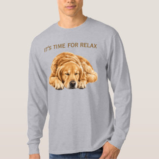 T-shirt Joli Golden Retriever Endormi Amoureux des Chiens
