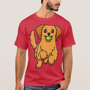 T-shirt Joli Golden Retriever Jouer Ball