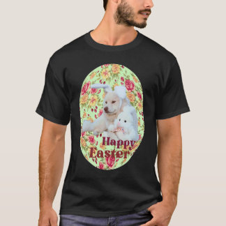 T-shirt Joli Golden Retriever portant des oreilles de lapi