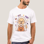 T-shirt Joli Golden Retriever Puppy Ghost - Kawaii Hallowe (Devant)
