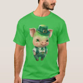 T-shirt Joli Green St. Patrick's Day Pig (Devant)