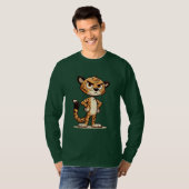 T-shirt joli guépard mécontent (Devant entier)