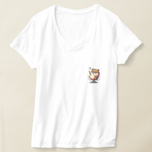 T-shirt Joli hamster de dessin animé tournant dans une cha
