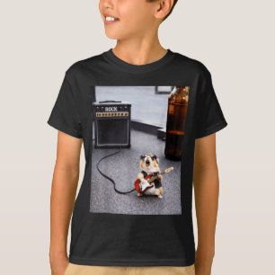 T-shirt Joli hamster rockstar guitare drôle punk rock'n ro