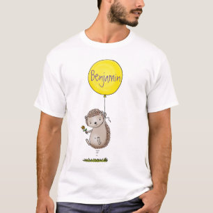 T-shirt Joli hérisson et motif de dessin animé de ballon
