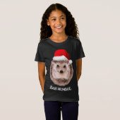 T-Shirt Joli Hérisson Noël Santa Hat Bah Humbug (Devant entier)