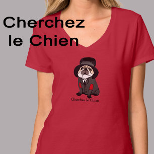 T-shirt Joli inspecteur Sherlock Carlin Amoureux des chien