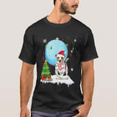 T-shirt Joli Jack Russell Terrier Chien de Noël Light Tree (Devant)