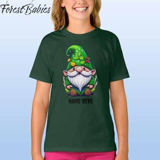 T-shirt Joli Jardin Fleur Whimsical Gnome Cartoon Graphiqu