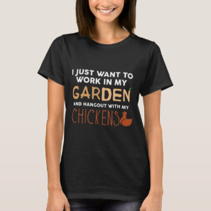 T-shirt Joli Jardinage Agricole Je Veux Juste Travailler D