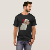 T-shirt Joli Jaune Lab Noël Santa Hat Chien Labrador R (Devant entier)
