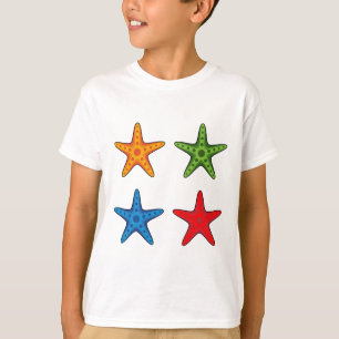 T-shirt Joli jeu de caricature coloré Starfish