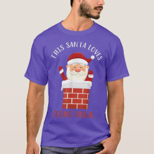 T-shirt Joli Jeu De Noël Ce Père Noël Aime Aller À Funny S
