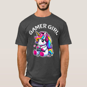 T-shirt Joli jeu vidéo licorne de jeu vidéo fille garçon